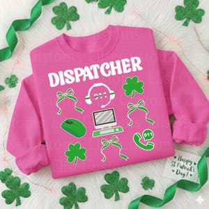 Dispatcher St Patrick's Day PNG / 911 Grafica, Design per Maglietta (Download Digitale)