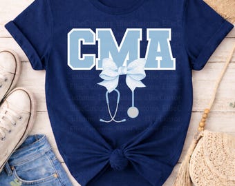 CMA Medical Assistant PNG | Medical Digital Download | Bow Stethoscope Design