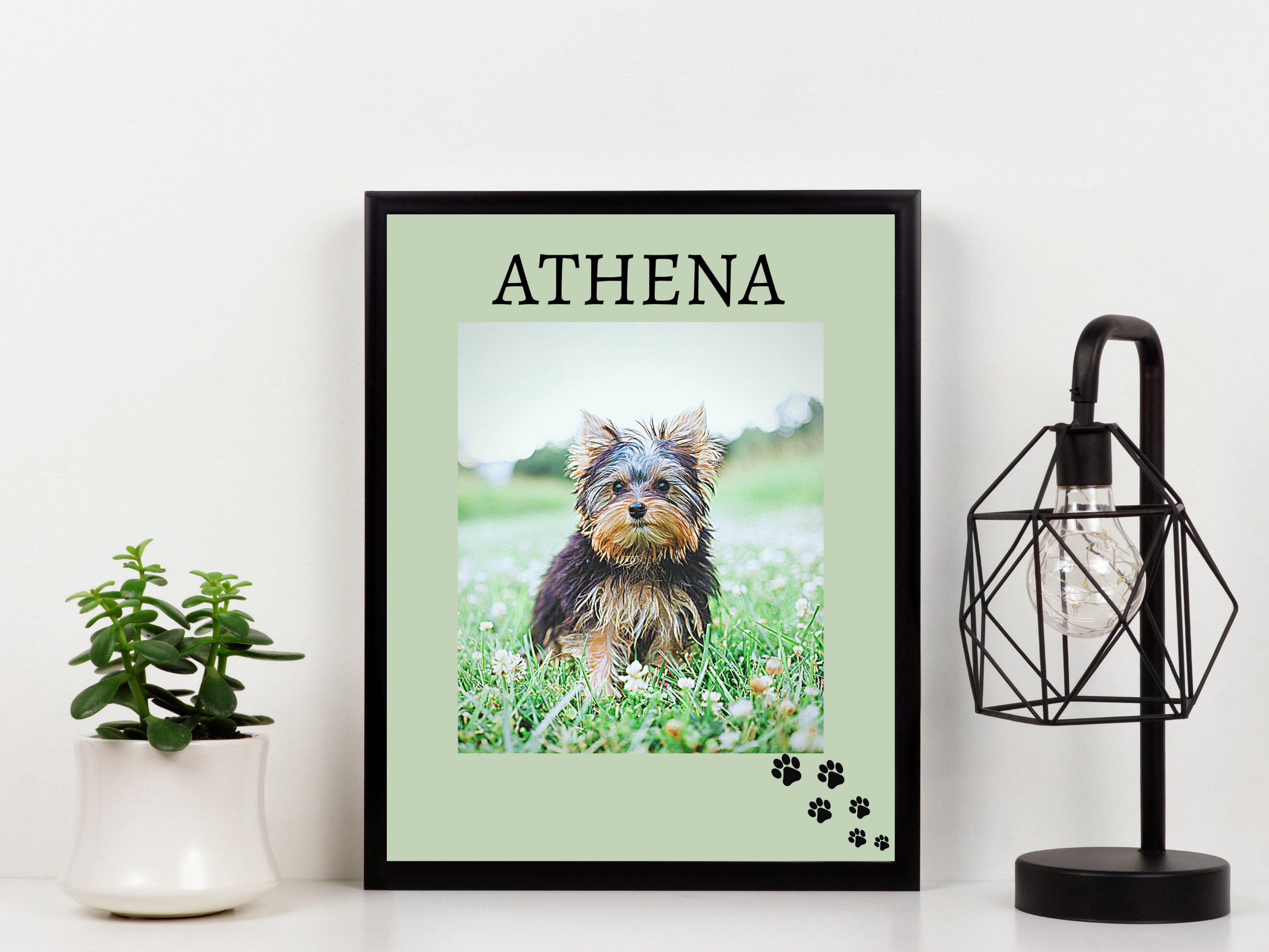 Custom Pet Portrait Printable Pet Wall Art Custom Pet | Etsy