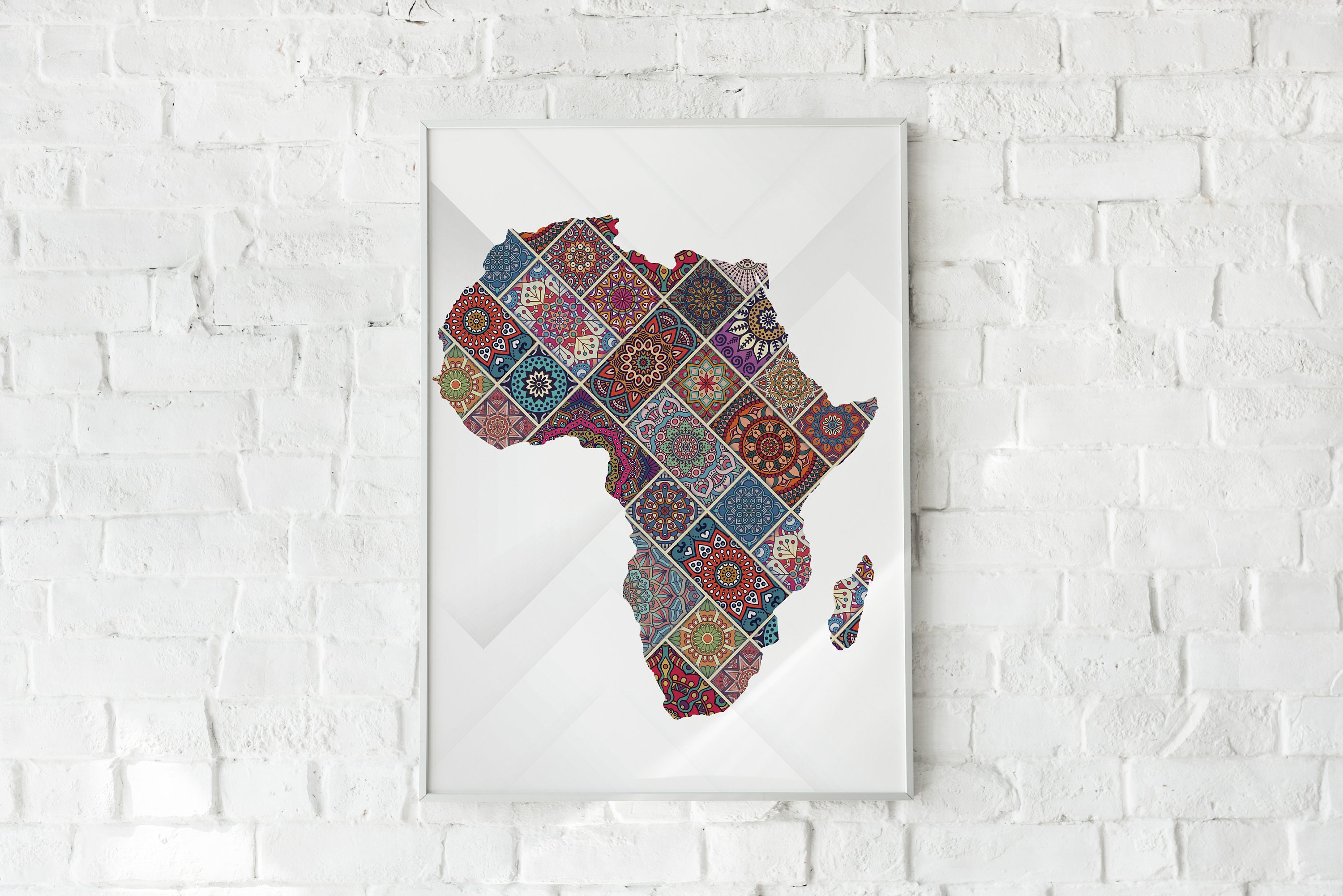 African Map Wall Art African Wall Hanging Etsy