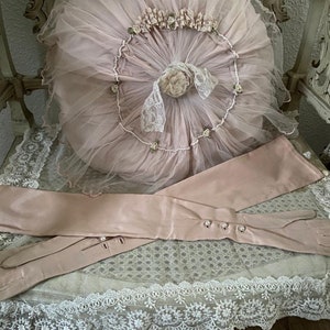 Boudoir gloves XXL length shabby old France brocante