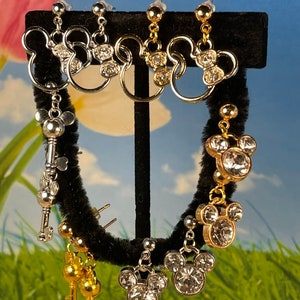 Mickey Mouse Earrings and Minnie Mouse Earrings only in Gold & Silver