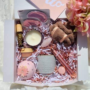 Rose Gold Spa Kit: Gift for Mom, Anniversary Gift Wife, Mother's Day Gift Box, Birthday Gift Box, Rose Gold Gift Basket, Gift Set