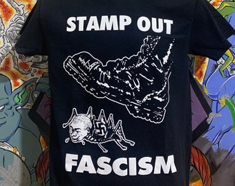 Stamp Out Fascism Shirt Aus Rotten Dead Kennedys Crass Anti Racist Punk OI