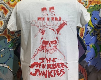 GG Allin & The Murder Junkies &quot;Terror..&quot; shirt Antiseen Mentors El Duce Black Flag Punk Cro Mags DRI Void Germs