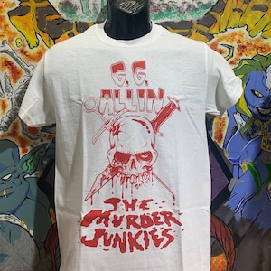GG Allin & The Murder Junkies "Terror.." shirt Antiseen Mentors El Duce Black Flag Punk Cro Mags DRI Void Germs