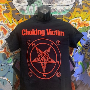 Choking Victim "Pentagram" Shirt Leftover Crack Dead Kennedys Punk Subhumans OI