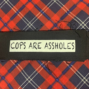 Cops are A-holes DIY Patch- Punk Crust Leftover Crack Star Hipsters Citizen Fish