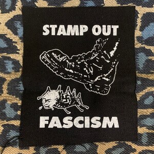 Stamp Out Fascism DIY Patch- Punk Ska Crust Leftover Crack Star Hipsters