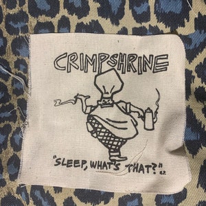 Crimpshrine :Sleep Whats That?? DIY Patch- Punk Crust Black Flag Off Leftover Crack Oi