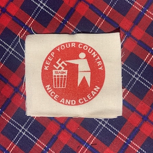 Keep Your Country Nice And Clean DIY Patch- Punk Crust Black Flag Off Leftover Crack