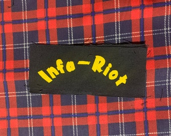Infa Riot DIY Patch- Punk Crust Black Flag Off Leftover Crack Oi