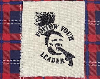 Follow Your Leader DIY Patch- Punk Crust Black Flag Leftover Crack Oi