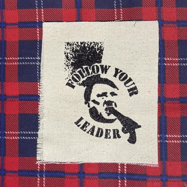 Follow Your Leader DIY Patch- Punk Crust Black Flag Leftover Crack Oi