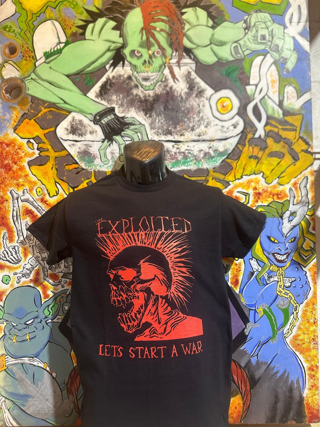 The Exploited let's Start a War Shirt Leftover Crack Dead Kennedys Punk ...