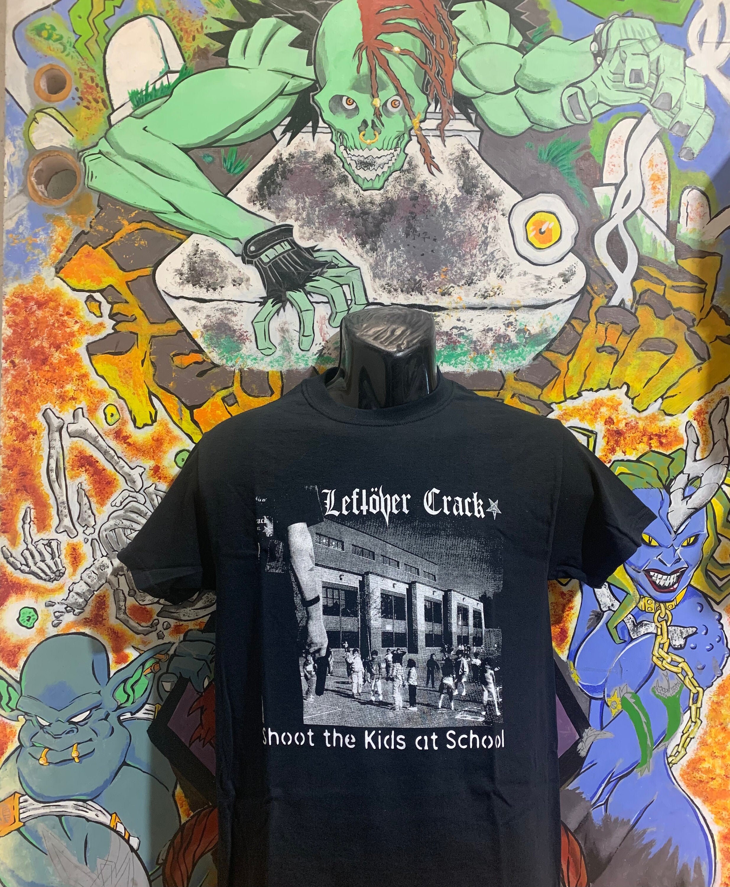 Leftover Crack "Kid at school.." Shirt Choking Victim Subhumans MDC Dead Kennedys Punk OI