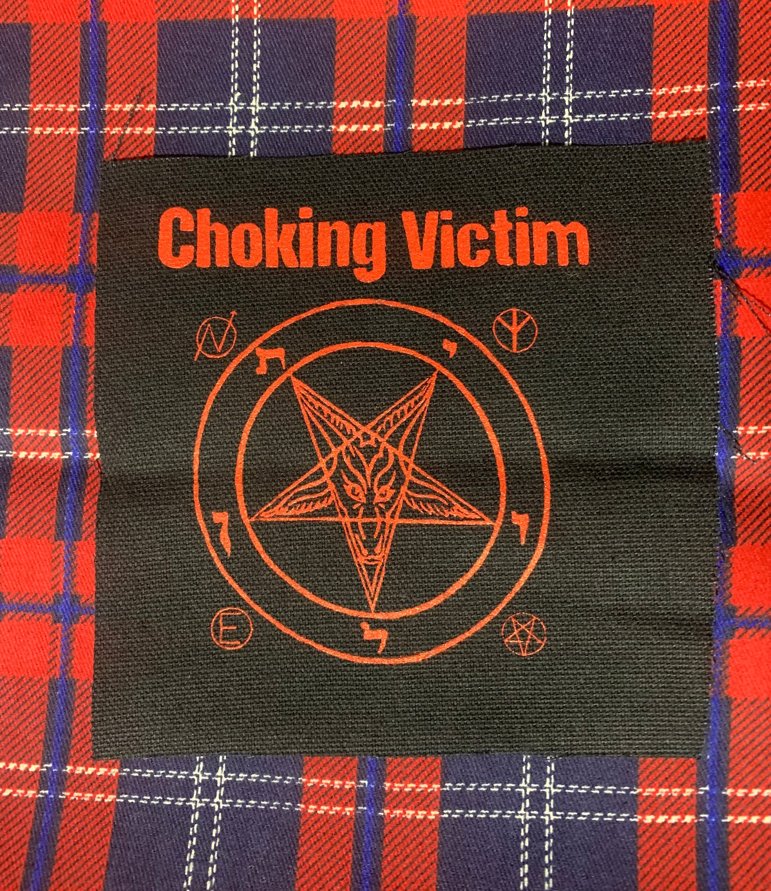 Choking Victim Pentagram DIY Patch Punk Crust Black Flag off Etsy