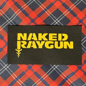 Naked Raygun "Logo" DIY Patch- Punk Crust Black Flag Misfits Leftover Crack Germs Anti Racist