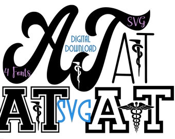 AT met medisch symbool SVG/PNG digitale downloadbundel