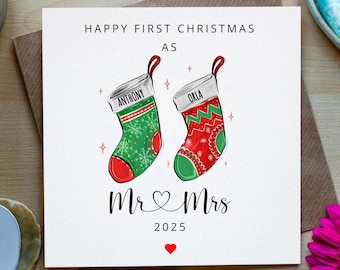 First Christmas Married, Personalised 2023 First Christmas Mr and Mrs, Husband First Christmas, Wife 1st Christmas, Xmas, Gift, Man, Woman
