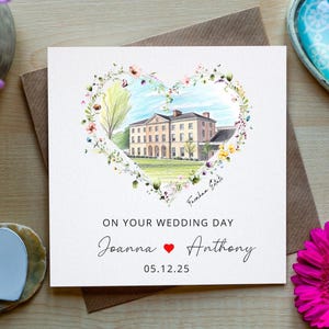 Personalised Irish Wedding Venue Card, Colour Illustration