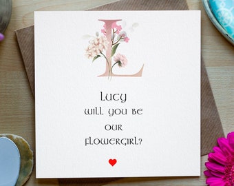 Personalised Will You Be Our Flower Girl, Flower girl card,Card For Flower Girl, Flower Girl Proposal Card, Flower Girl Request Card
