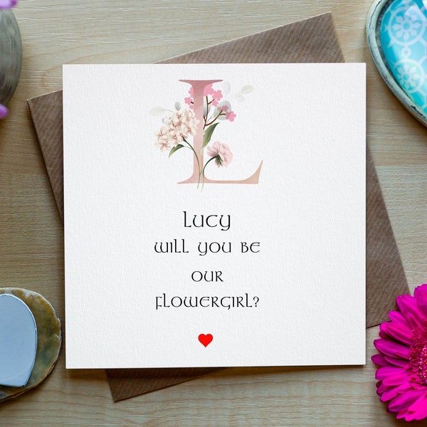 Personalised Will You Be Our Flower Girl, Flower girl card,Card For Flower Girl, Flower Girl Proposal Card, Flower Girl Request Card