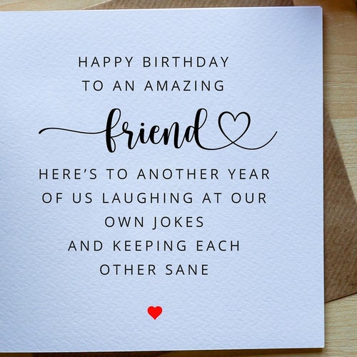 Happy Birthday Friendbest Friend Birthday Card Funny - Etsy Happy Birthday Friendbest Friend Birthday Card Funny - Etsy