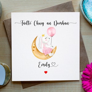 Welcome to the World / Fáilte Chuig an Domhan , New Baby Card, Gaeilge new baby card