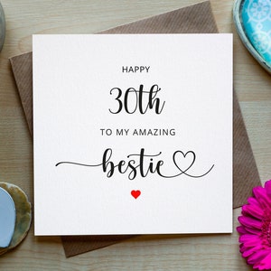 Aan mijn geweldige bestie op je 30e verjaardag, bestie verjaardagskaart, 30e bestie kaart, beste vriend 30e verjaardagskaart, 30 verjaardagskaart, 30.