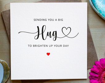 Sending You a Hug Card, Thinking of you card, Missing You Card, Card for friend, Best Friend Card, Love and friendship card, Irish made card