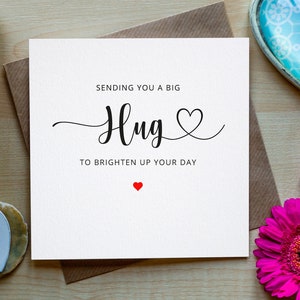 Tarjeta para enviarte un abrazo, tarjeta para pensar en ti, tarjeta para extrañarte, tarjeta para un amigo, tarjeta para el mejor amigo, tarjeta de amor y amistad, tarjeta hecha en Irlanda