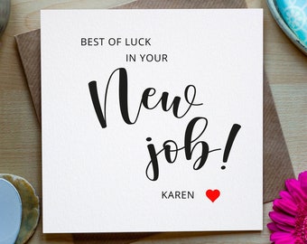 Personalised New Job Card, Congratulations on your New Job Card, Well Done Card, Congratulations