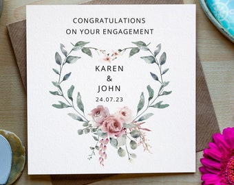 PERSONALISED Engagement card, Engagement Card, Personalised Engagement Card, Congratulations On Your Engagement Card, You're Engaged Card