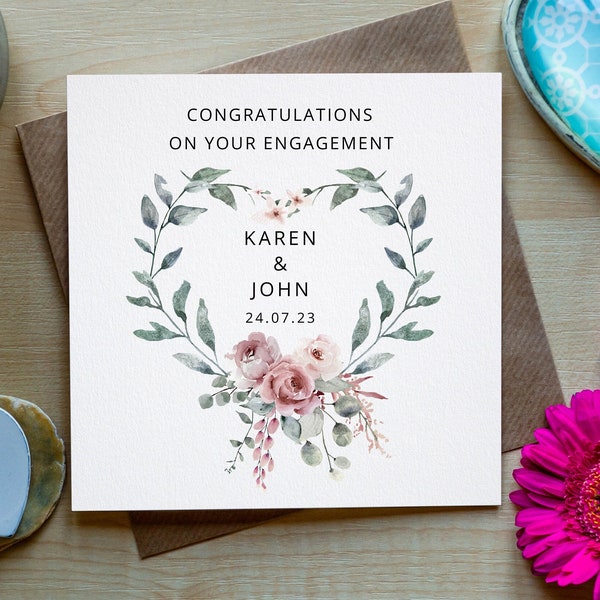 PERSONALISED Engagement card, Engagement Card, Personalised Engagement Card, Congratulations On Your Engagement Card, You're Engaged Card