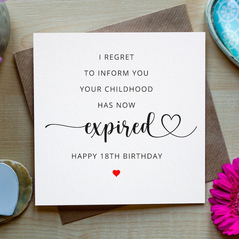 Ephlyn 1Pcs 18th Birthday Cake Topper KKS1 Black Gold I Regret To Inform You That Your Childhood - View #8