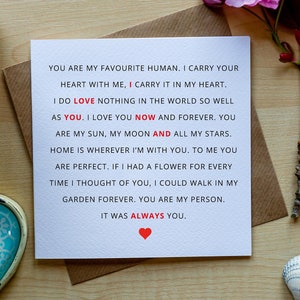 Carte de citations romantiques, Saint-Valentin, carte d'anniversaire, je t'aime maintenant et pour toujours, carte pour femme, carte pour mari, petit ami, petite amie