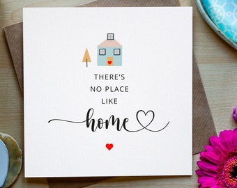 There's No Place Like Home, New Home Congratulations Card, Housewarming card