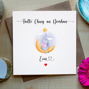 Welcome to the World / Fáilte Chuig an Domhan , New Baby Card, Gaeilge new baby boy card