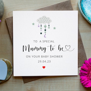 Biglietto personalizzato per baby shower, futura mamma, per il tuo baby shower, neonato, baby shower, futuri genitori, maschio, femmina, neutro