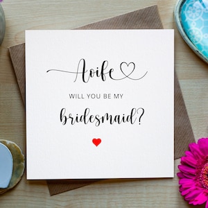 Willst du meine Brautjungfer sein, personalisierte Brautjungfer Vorschlag Karte, Brautjungfer Karte, Karte für Brautjungfer, sei meine Brautjungfer, Hochzeitskarte.