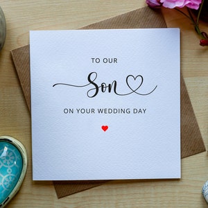 À notre fils le jour de son mariage, carte de voeux pour le mariage de son fils, carte de mariage irlandaise, le jour de son mariage, à mon fils le jour de son mariage