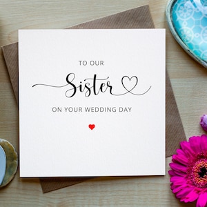 Para nossa irmã no dia do seu casamento, cartão do dia do casamento da irmã, cartão de casamento irlandês, dia do casamento, para nossa irmã no dia do casamento dela
