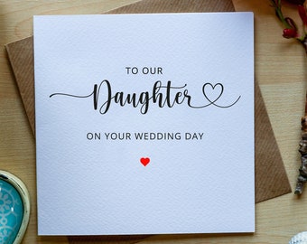 To Our Daughter On your Wedding Day, Daughter Wedding Day Card, Irish Wedding Card, Wedding Day, To My Daughter On Her Wedding Day