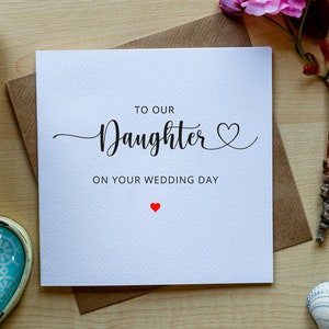 Para nossa filha no dia do seu casamento, cartão de dia do casamento da filha, cartão de casamento irlandês, dia do casamento, para minha filha no dia do casamento dela