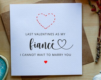 Fiance Valentines, Valentines Day, Valentines Day Card, Greeting Card, Almost Husband, Valentine Card, For Fiance, Romantic Valentines