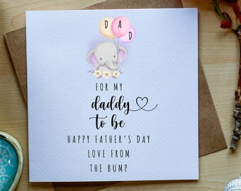 Fathers Day Card From Bump, Dad to Be Card, Card From The Bump, Daddy To Be Fathers Day Card, 1st Fathers Day Card, Expectant Father
