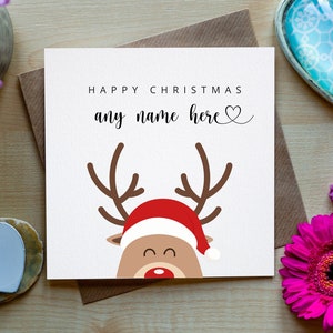 Biglietto di auguri di Natale personalizzato per bambini, biglietto di auguri di Natale per neonati, biglietto di auguri di Natale per bambini, biglietto di auguri di Natale per nipoti, nipoti e pronipoti.