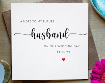Carte de futur mari personnalisée, à mon futur mari pour notre mariage, carte de futur mari, carte de mari romantique, carte de jour de mariage