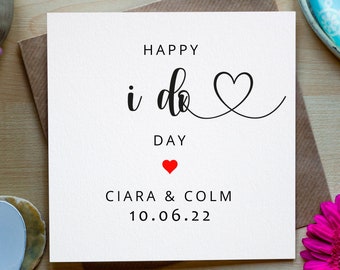 Personalised Wedding Card, I do day, for the Bride and Groom, Wedding guest card, Sentimental Wedding Card